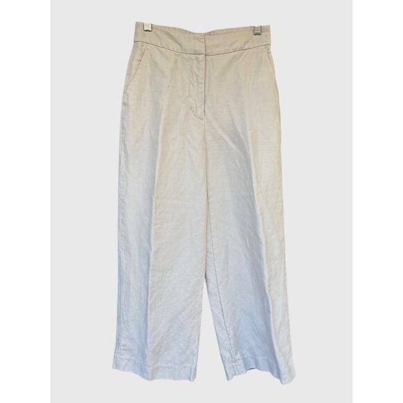 Aritzia Wilfred The Limitless Cropped Cruise Linen Wide Leg Flat Front Pant - 00 - Picture 2 of 10